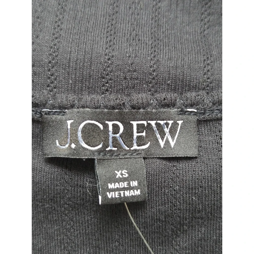 J. Crew Pointelle Short Sleeve T-shirt Size XS Black NWT CI597